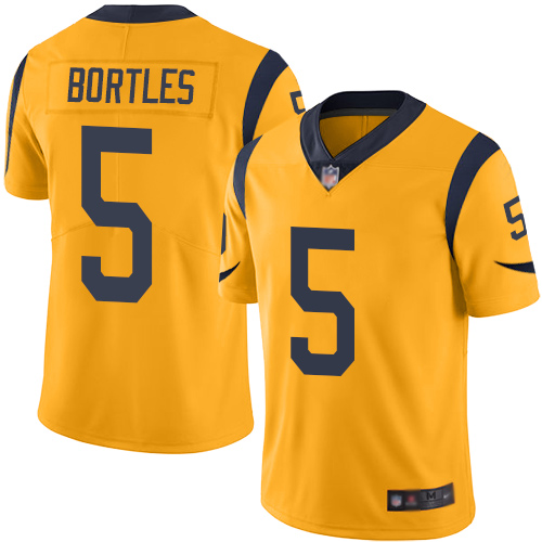 Los Angeles Rams Limited Gold Men Blake Bortles Jersey NFL Football #5 Rush Vapor Untouchable->youth nfl jersey->Youth Jersey